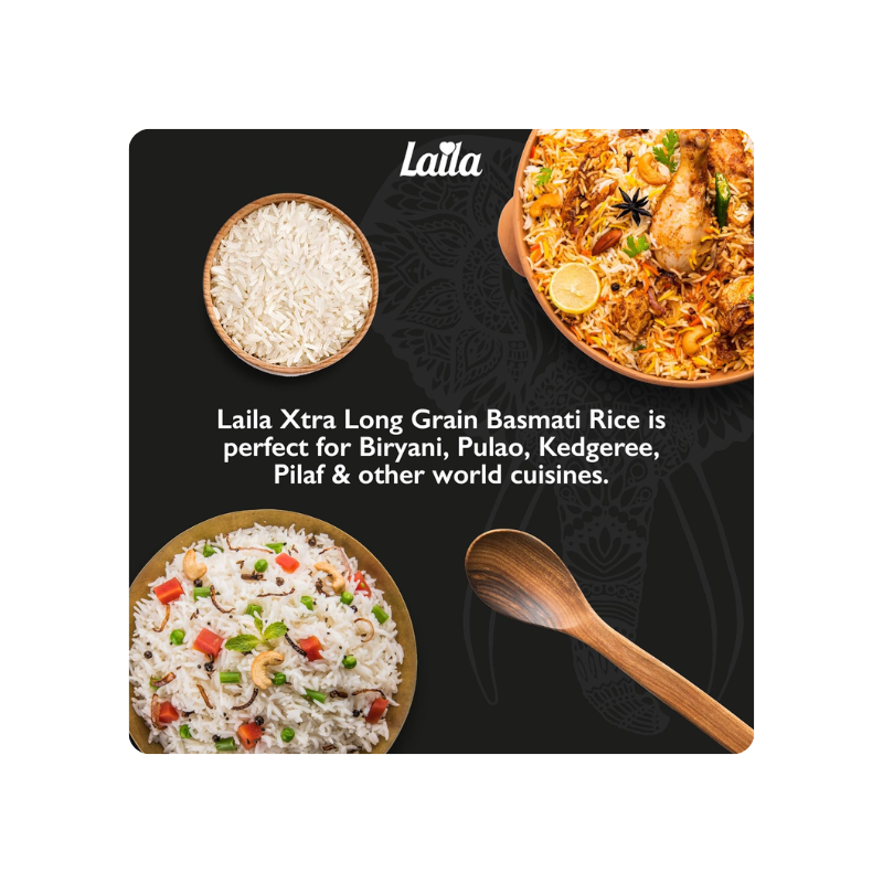 Laila Extra Long Grain Rice 5kg-Noor Groceries