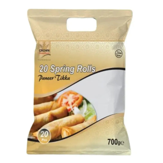 Crown Frozen Paneer Tikka Spring Rolls - 750g-Noor Groceries