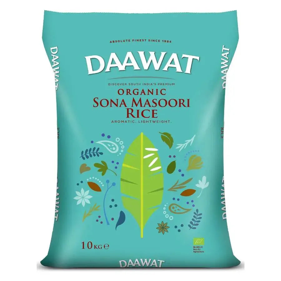 Daawat - Organic Sona Masoori Rice 10Kg-Noor Groceries