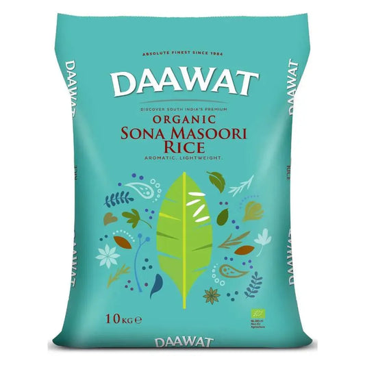 Daawat - Organic Sona Masoori Rice 10Kg-Noor Groceries