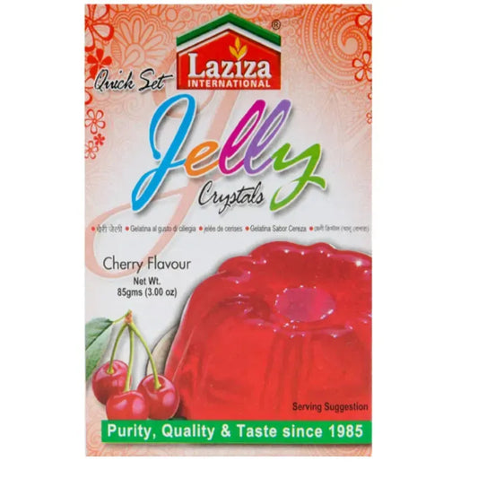 Laziza Jelly Crystals Cherry Flavour - 85g-Noor Groceries