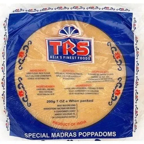 TRS Madras Plain Papad - 200g-Noor Groceries